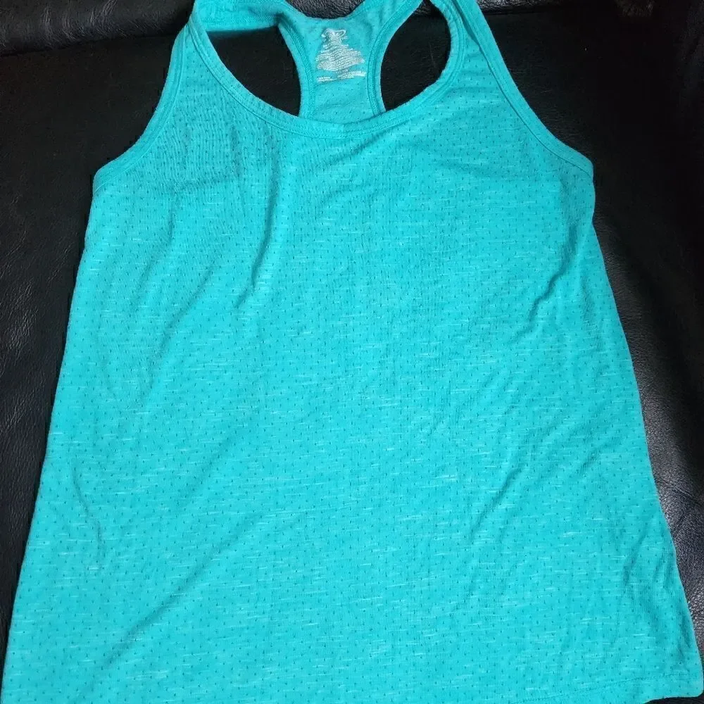 💕SET Athletic Works S (4-6) aqua shorts & matching raserback tank